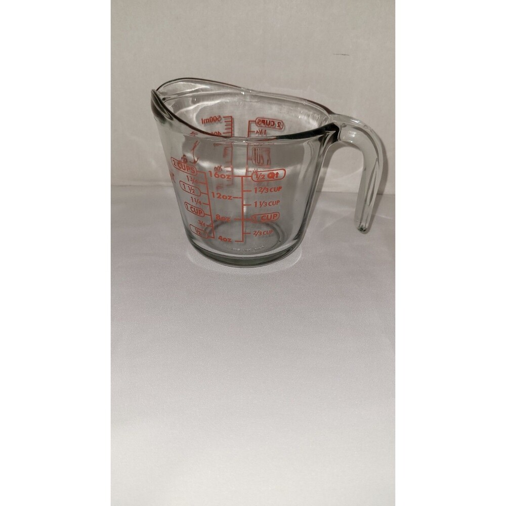 Anchor Hocking 2 Cup 16 Ounce Capacity Glass Measuring Cup Clear Glass